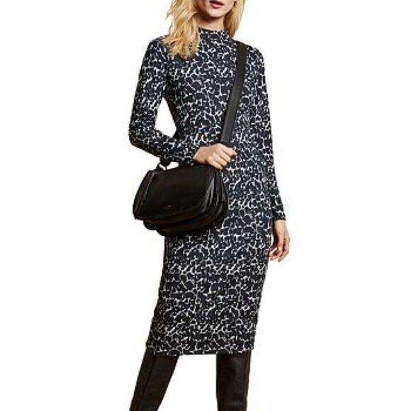 Ted baker Liniee Leopard Print Bodycon Dress M/2 - Picture 2 of 2